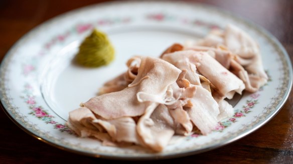 Slices of house-cured 'jambon maison' with tarragon mustard.
