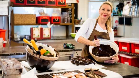 Rebecca Kerswell, from Coco Chocolate, makes sugar-free eggs.