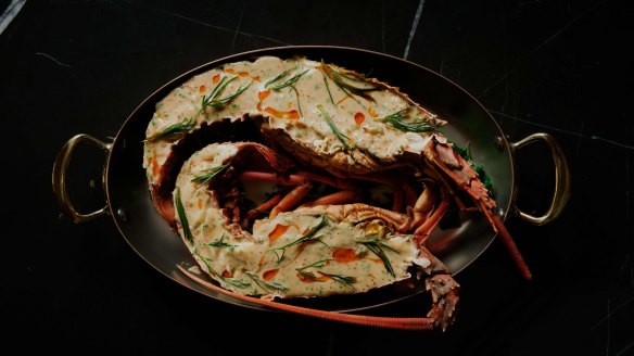 Eastern rock lobster, finger lime and tarragon.