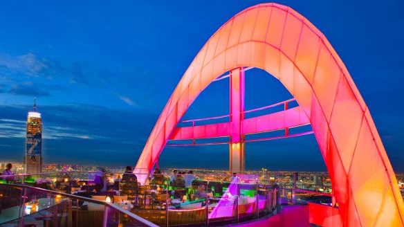 The Red Sky bar is an unforgettable outdoor rooftop venue with impressive views of Bangkok.