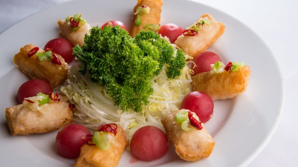 Prawn-stuffed Chinese doughnuts were one of the off-menu dishes at Golden Century.