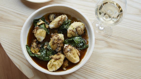 Ricotta dumplings, shiitake and olive oil.