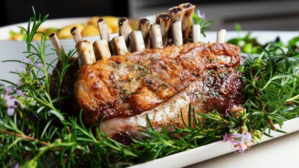 Chef Peter Gilmore's roast rack of lamb with rosemary salt recipe.