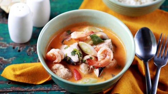 Thai tom yum soup.