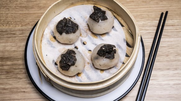 Bug, prawn and truffle dumplings. 