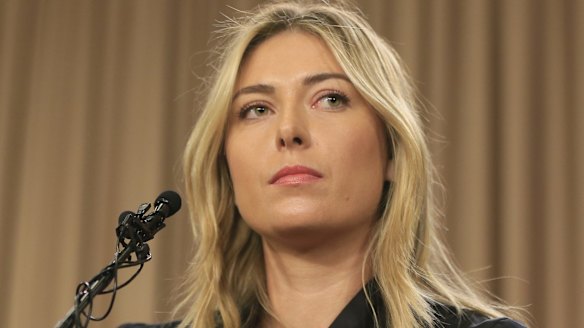 Maria Sharapova announcing her failed drug test.