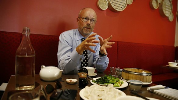 Alastair MacGibbon at the Dickson Dumpling House.