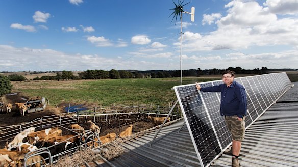 Victorian dairy farmer Lindsay Anderson, also an exporter of solar power back to the grid.