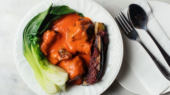 Kare kare - braised oxtail with bok choy.