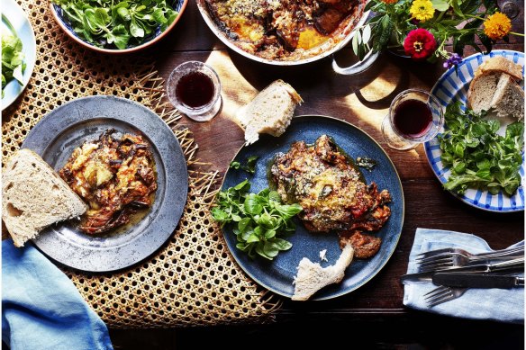 Mediterranean comfort food: Eggplant parmigiana.