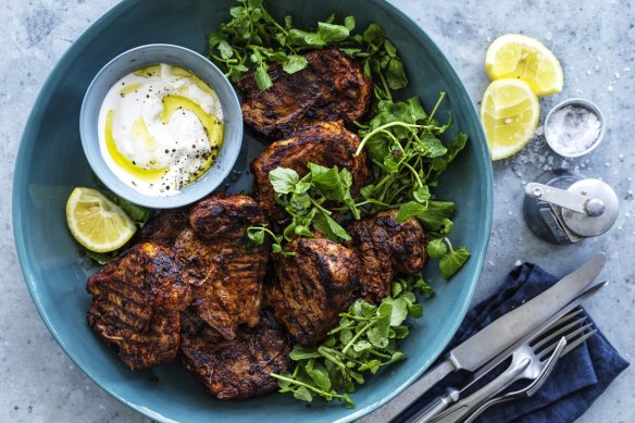 Kebab-style lamb chops.