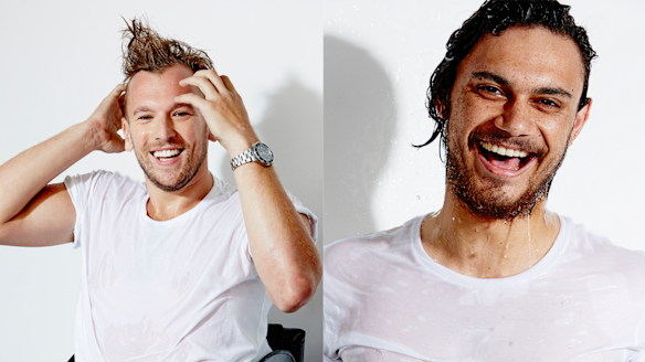 Dylan Alcott, left, and Kyol Blakeney are nominees in the 2015 CLEO Bachelor of the Year competition.