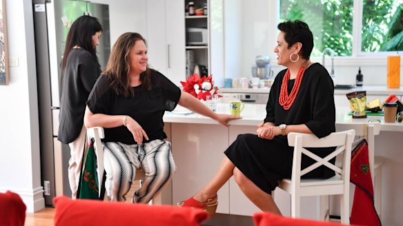 Beth Richards and Justine Teggelove at a Business Chicks Power Players meeting.