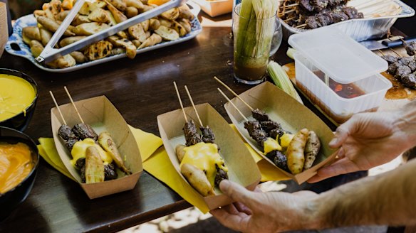 Sii Papi is a new Peruvian barbecue pop-up in Adelaide featuring anticuchos of kangaroo fillet (pictured), best paired with a pet-nat.