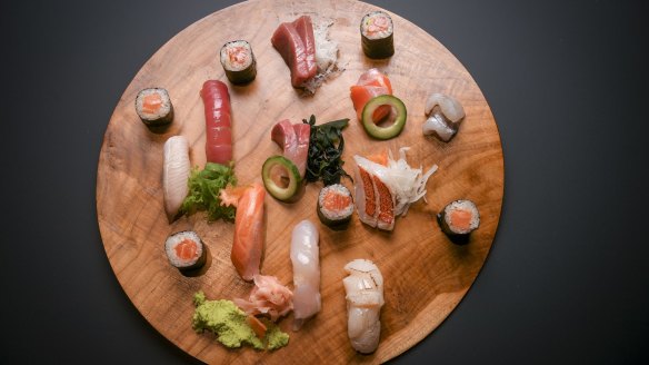Edible art: The medium sushi plate at Komeyui.