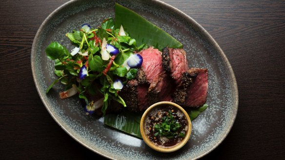 Beef rib with tamarind glaze.