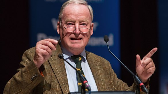 Alternative for Germany vice-chairman Alexander Gauland speaks in Nuremberg.
