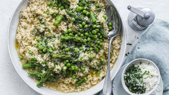 This asparagus and pea risotto is a springtime party.