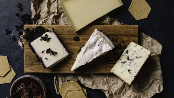 A selection on cheeses from Milk the Cow, Melbourne.