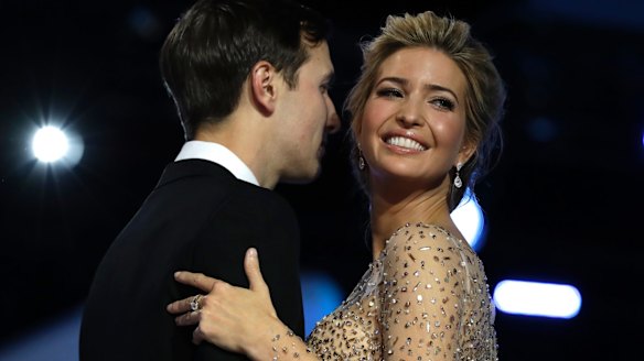 Ivanka Trump and her husband Jared Kushner dance at the Freedom Ball.