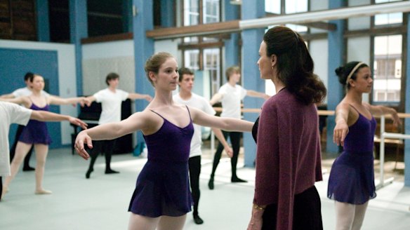 Webster (Xenia Goodwin) and Miss Raine (Tara Morice) in the TV series. 