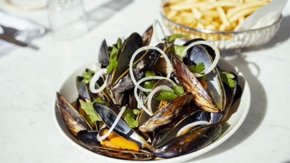 Go-to dish: Moules marinieres.