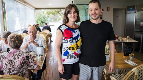 Christelle and Dany, owners of Middle Head cafe. 