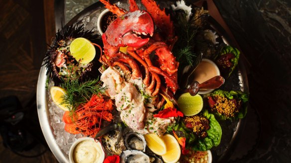 The spectacular seafood platter is enough for three or four to share.