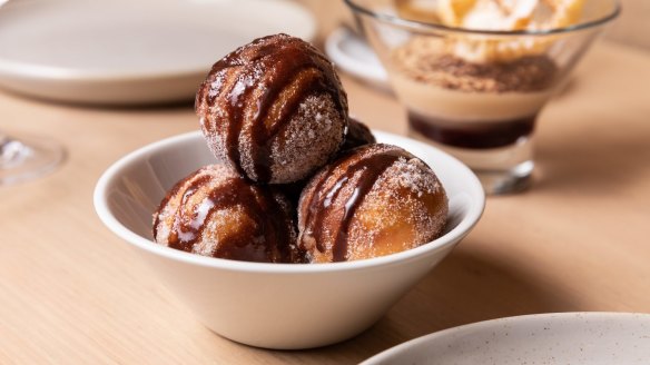 Bomboloni with Nutella.