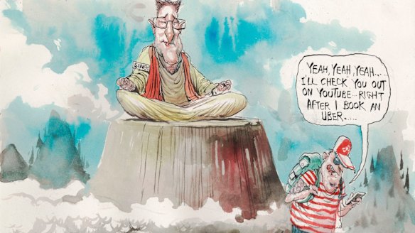 Management guru Simon Sinek laments the fate of Millennials and says corporations have a duty to help them. Illustration: David Rowe