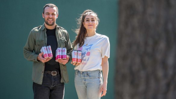 Husband-and-wife business partners James and Jacqui McKay, owners of Sips Hard Seltzer. 
