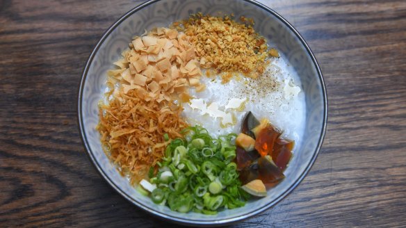 Lee Ho Fook's congee with century egg.