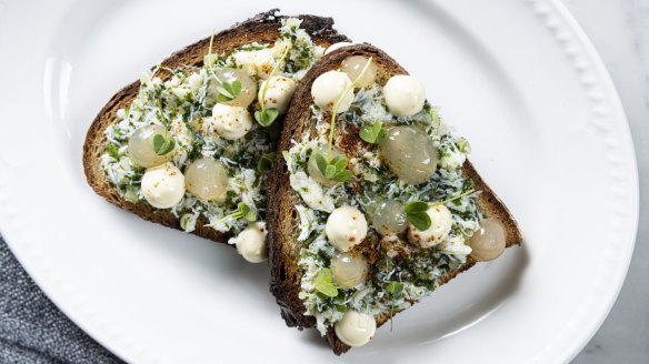 Go-to dish: Crab tartine.