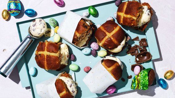 Easter egg ice-cream sandwiches.