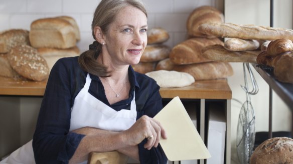 Phillippa Grogan with her plastic dough scrapers.