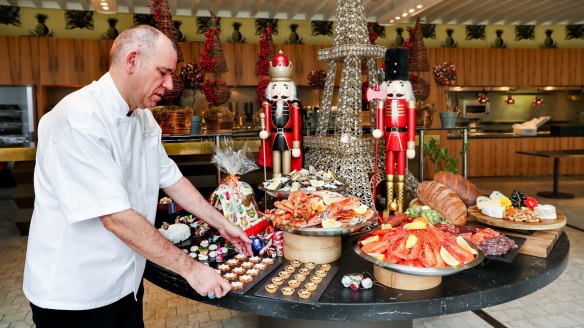 Chef Boris Cuzon is preparing for a bumper Christmas Day feast at Sydney's Sofitel Wentworth with 359 guests booked for a buffet bonanza. 