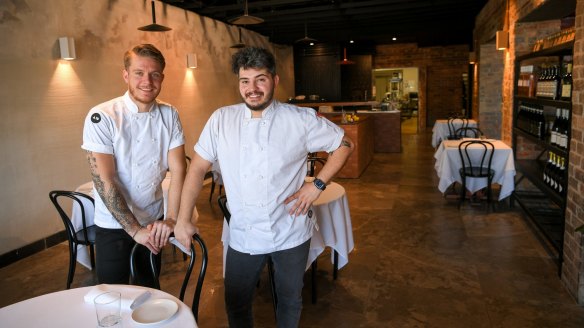 Andrea Vignali (left) and Davide Bonadiman at Al Dente restaurant in Carlton.