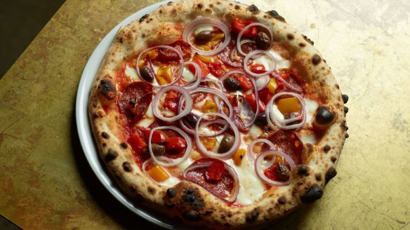 Arrabiata pizza at 400 Gradi Mornington