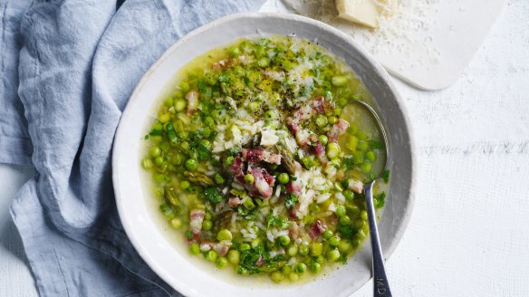 Julia Busuttil Nishimura's spring vegetable minestra.