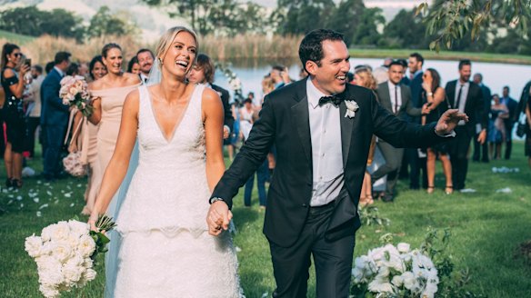 Channel Nine's Peter Stefanovic and Sylvia Jeffreys were married last weekend.