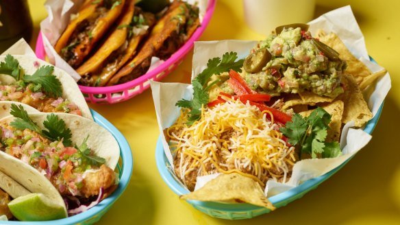 The taco selection at Sydney's Buen Taco in Pyrmont.