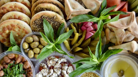 Straight-from-the-oven: Manoush breakfast box from Yum Yum Bakery, Guildford.