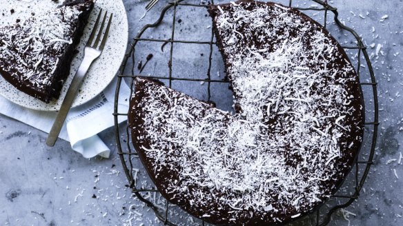 Helen Goh's lamington-inspired chocolate cake.