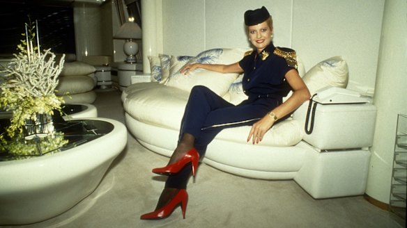 Ivana Trump aboard the Trump Princess in New York circa 1988. 