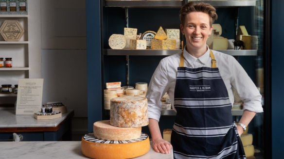 Olivia Sutton of Harper and Blohm cheese shop in Melbourne.  