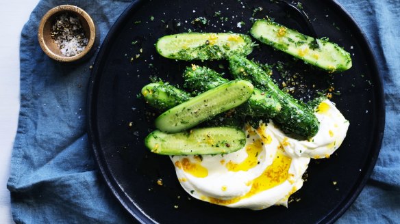 Unlike most creamy dips, tzatziki is made with a yoghurt and cucumber base.