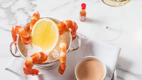 Simple: Prawn cocktail with cocktail sauce.