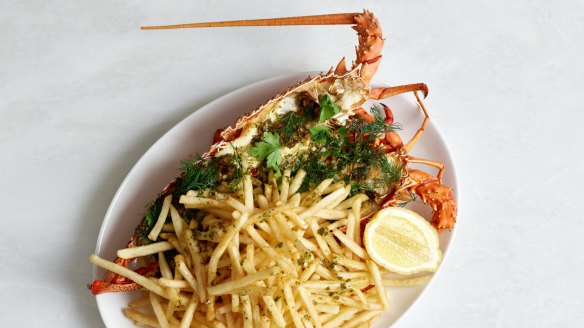 Lobster frites at Bar Tropic, Manly Wharf Hotel, Manly.