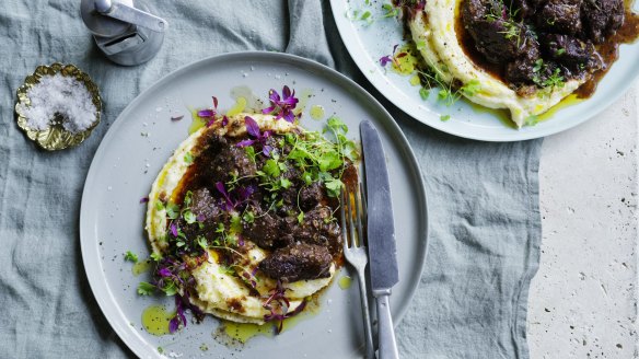 Beef peposo is a red wine and black pepper braised beef dish from Tuscany.