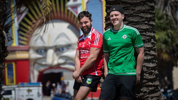 Backpackers Danny Keenan, 25, and Jonny Jamieson, 24, are among a dwindling number of Irish working holidaymakers.